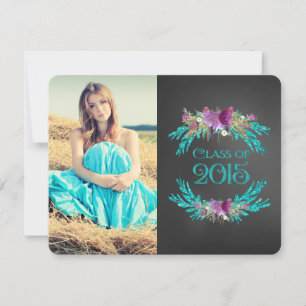 Invitación Clase Chalkboard de 2015 Graduación