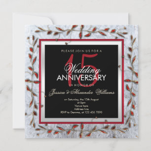 Invitación Clase Cristal & Gemas 15º Aniversario de Boda