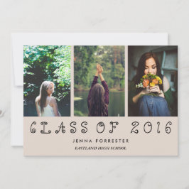 Invitación Clase Cuta De 2016 Tres Fotos De La Fiesta De Grad