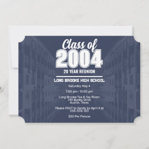 Invitación Clase de 2004 20 años de secundaria de gran alcanc