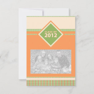 Invitación clase de 2012 : grad plaid