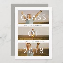 Invitación Clase de 2018 | Tres fiestas de graduación fotográ