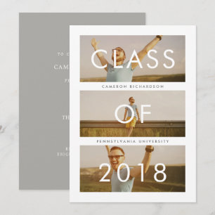 Invitación Clase de 2018   Tres fiestas de graduación fotográ