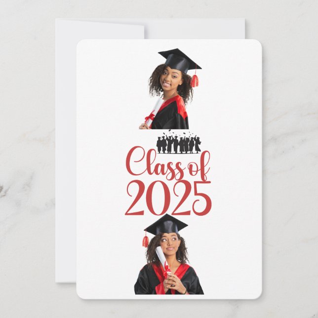 Invitación Clase de 2025 de graduación personalizada (Anverso)