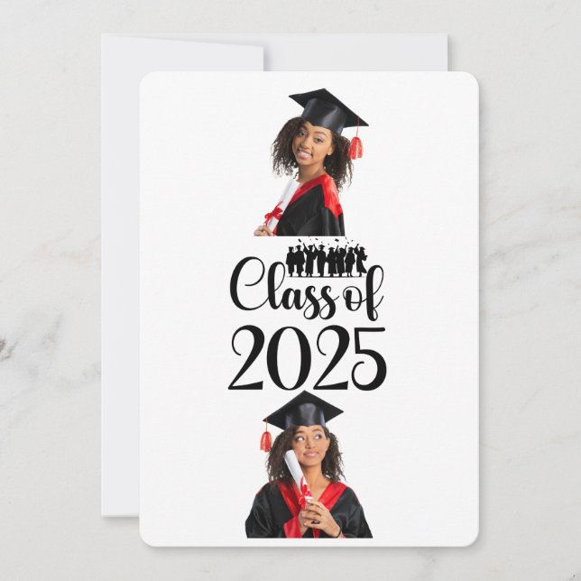 Invitación Clase de 2025 de graduación personalizada (Anverso)