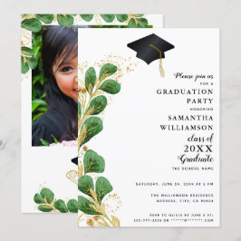 Invitación Clase de 2025 Elegante Graduación de Fotografías d
