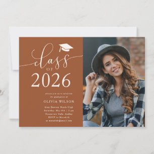 Invitación Clase de 2025 Foto de la fiesta de graduación de T