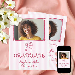 Invitación Clase de 2025 imagen de graduado de la inclinación