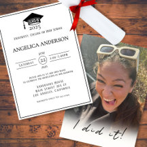 Clase de 2025 "Lo hice" Foto Graduada