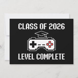 Invitación Clase de 2026 Graduación de Juegos Nivel Completo
