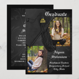 Invitación Clase de 2026 Graduación Digna con Borla Negra