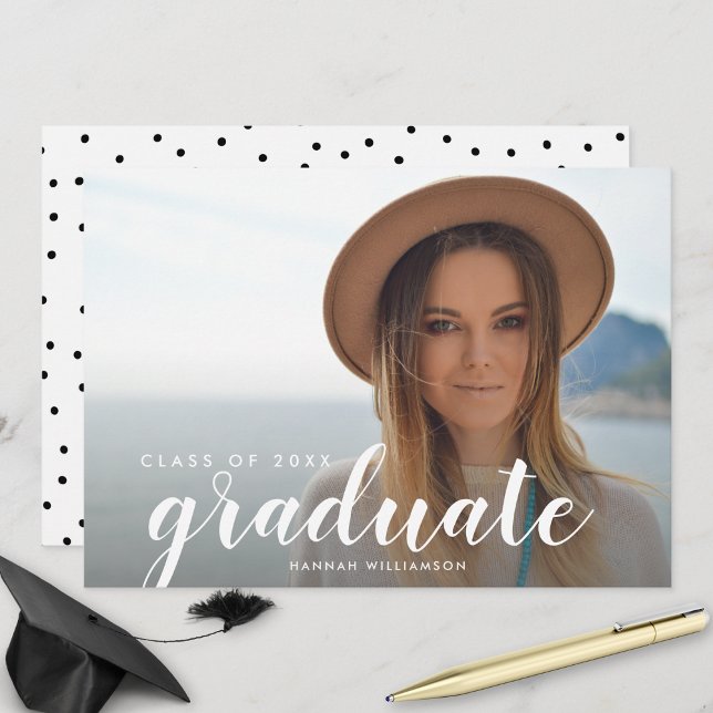 Invitación Clase de 20XX Partido de Graduación de Foto Gradua (Subido por el creador)