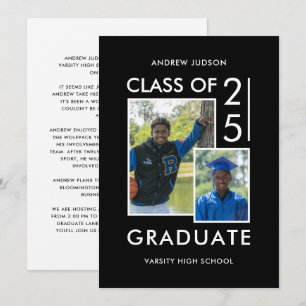 Invitación Clase de 26 Foto en Blanco y Negro de Casa Abierta