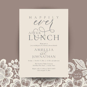 Invitación Clase de boda íntima Felices para Siempre Después