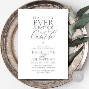 Invitación Clase de boda íntima y elegante después de almorza