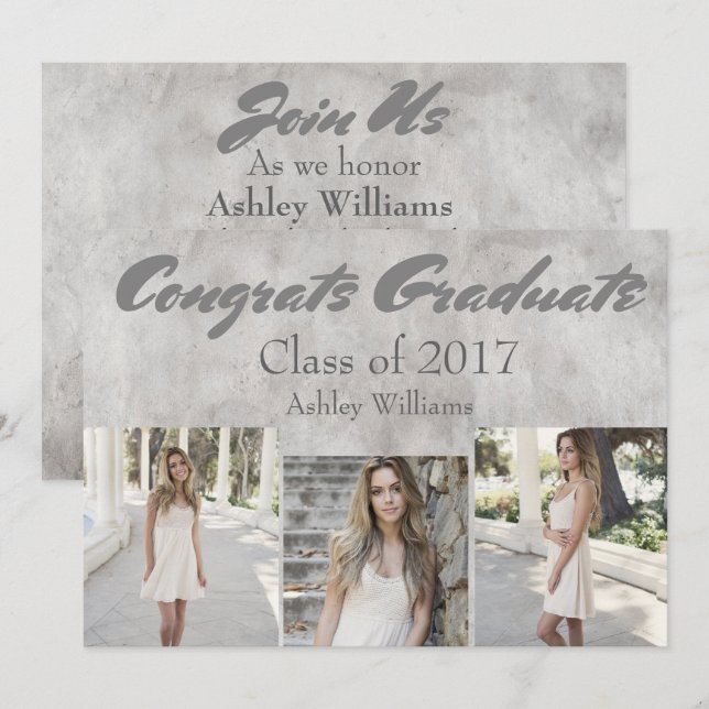 Invitación Clase de celebración de plata 2017 (Anverso / Reverso)