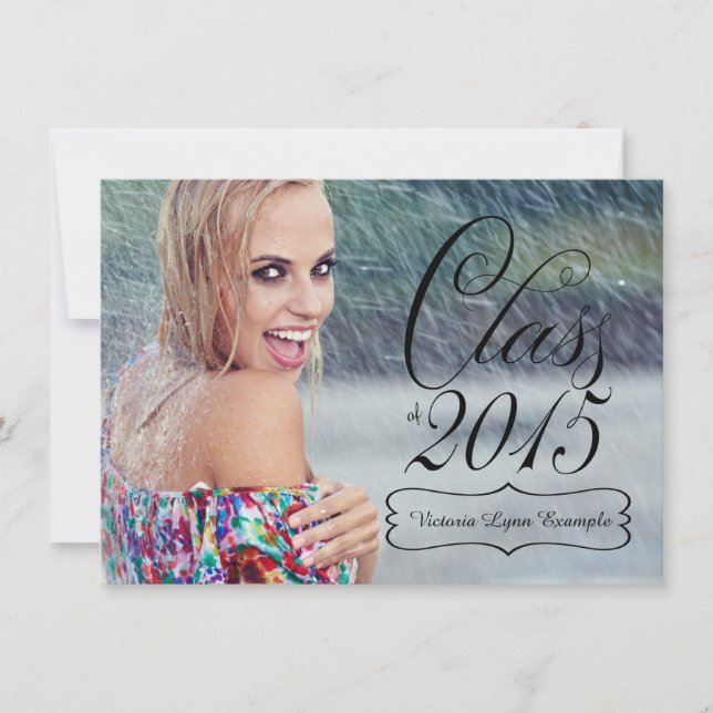Invitación Clase de chicas de 2015 Graduación (Anverso)