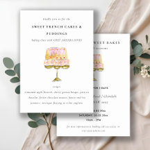 Clase de cocina de pastelería de acuarela colorida