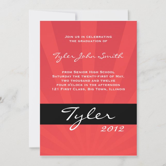 Invitación Clase de Colección Primavera 2012 Red (Anverso)