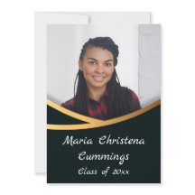 Clase De Elegancia Dorada De Graduación De Foto