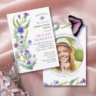 Invitación Clase de Flor Silvestre Acuarela de 2025