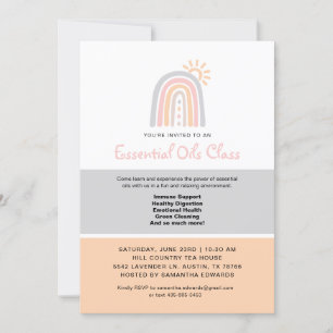 Invitación Clase de gotas de aceite esencial de arcoíris
