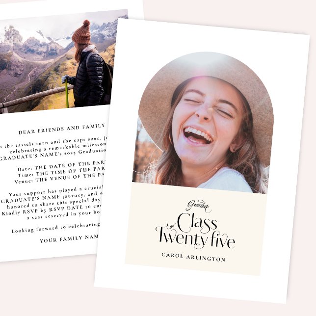 Invitación Clase de graduación de 2025 Personalizable elegant (Subido por el creador)