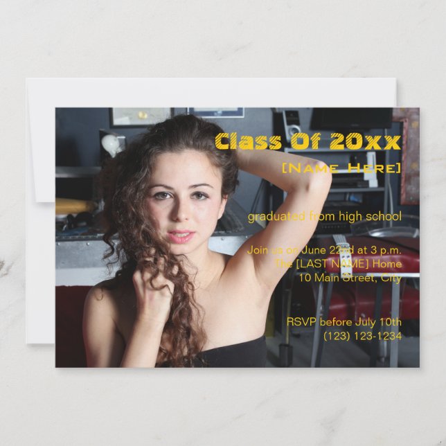 Invitación Clase De Graduación De 20xx (Anverso)