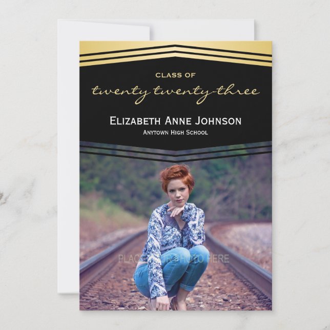 Invitación Clase de Graduación de Foto Deco 2023 (Anverso)