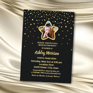 Invitación Clase de Graduación de Fotografías de Estrella Neg
