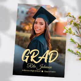 Invitación Clase De Graduación De La Escuela Secundaria Black