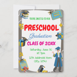 Invitación Clase de graduación de preescolar de 20XX