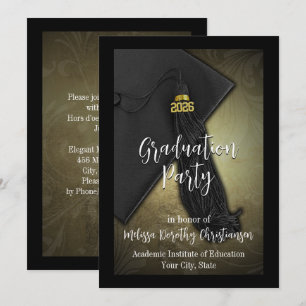 Invitación Clase de Graduación del Colegio Gold Tassel 2025