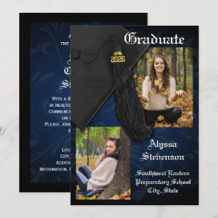 Invitación Clase de Graduación Digna de Tassel de la Marina d