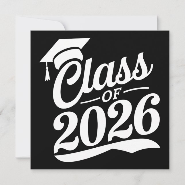 Invitación Clase De Graduación Orgullosa De 2026 (Anverso)