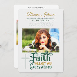 Invitación Clase de Graduación Religiosa Cristiana de 2022 Fo