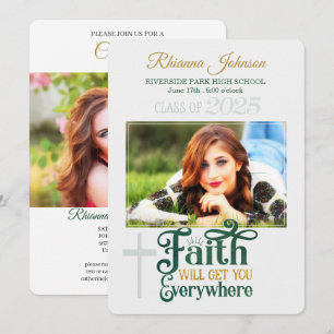 Invitación Clase de Graduación Religiosa Cristiana de 2022 Fo