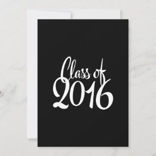 Invitación Clase de Graduación Retro Elegante 2016