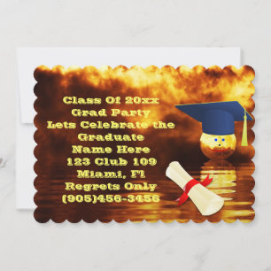 Invitación Clase de Graduados Elegante Personalizar Nombre Pe