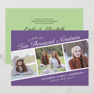 Invitación Clase de guión elegante de 2019   3 Graduación de 