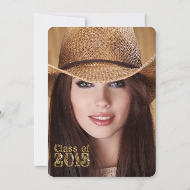 Invitación Clase de guión occidental de graduación en 2015 (Anverso)