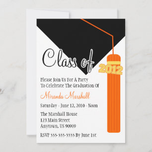 Invitación Clase De Invitado A La Graduación De Tassel 2012 (