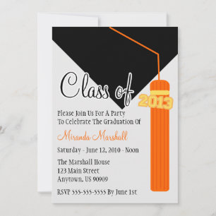 Invitación Clase De Invitado A La Graduación De Tassel 2013 (