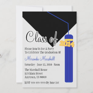 Invitación Clase De Invitado A La Graduación De Tassel 2014 (