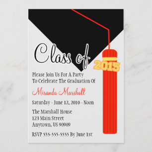 Invitación Clase De Invitado De Graduación De Tassel 2015 (Ro