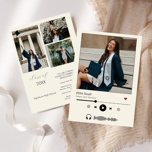 Invitación Clase de Jugador de Música Personalizada de 2025 (Subido por el creador)