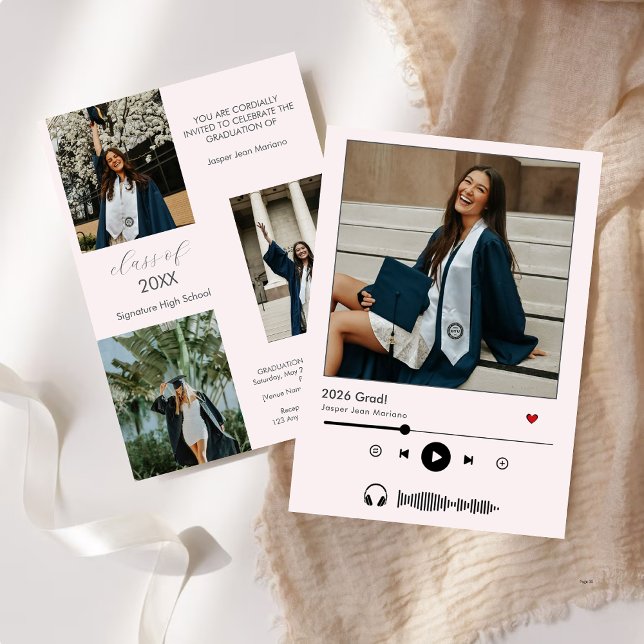 Invitación Clase de Jugador de Música Personalizada de 2025 (Subido por el creador)