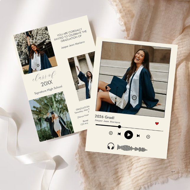 Invitación Clase de Jugador de Música Personalizada de 2025 (Subido por el creador)