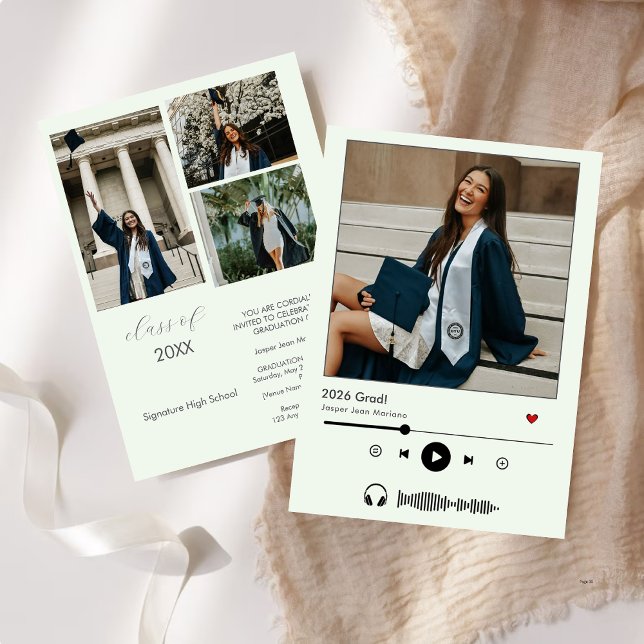 Invitación Clase de Jugador de Música Personalizada de 2025 (Subido por el creador)