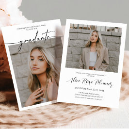 Invitación Clase de la fiesta clásica de graduación fotográfi